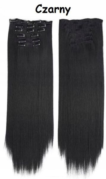 KOLORY różne CLIP IN 6 taśm doczepiane włosy pasemka 60cm jak NATURALNE zdjęcie 5