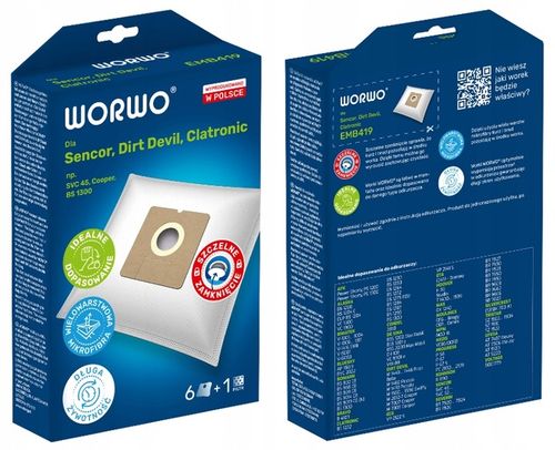 12 X WORKI DO ODKURZACZA SENCOR SVC 45 GR WH RD BL BK DIRT DEVIL CLATRONIC na Arena.pl