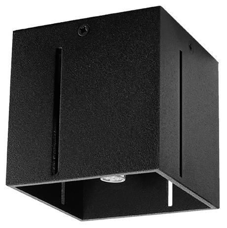 Plafon LAMPA sufitowa SL.0400 metalowa OPRAWA kwadratowa kostka cube czarna zdjęcie 1