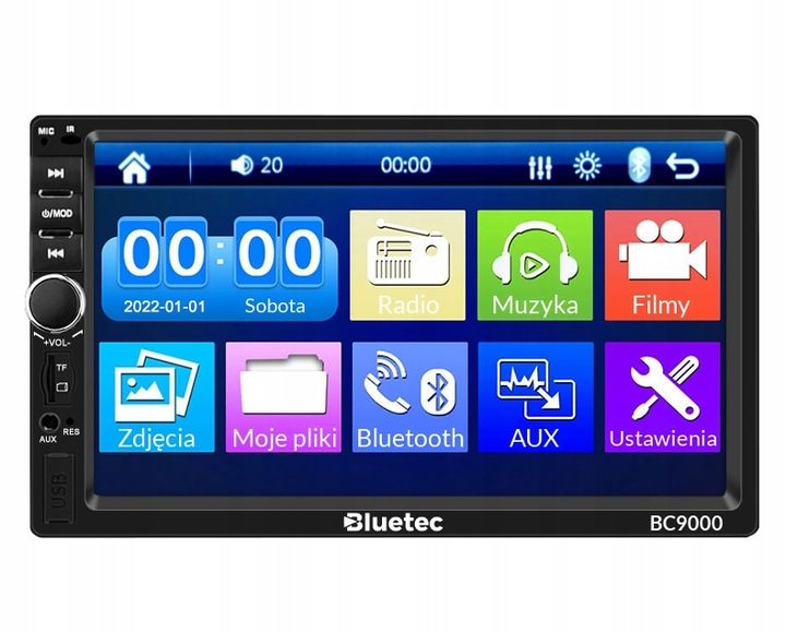 RADIO SAMOCHODOWE BLUETOOTH 2 DIN 7" RDS USB MICRO SD 4x50W KAMERA zdjęcie 13