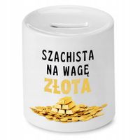 Dla Szachisty Skarbonka Na Wagę Złota Z Nadrukiem Ze Zdjęciem