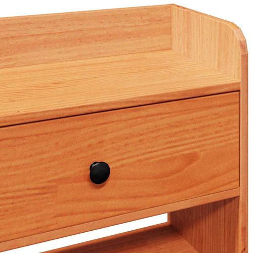 Wezgłowie do łóżka, z półkami, woskowy brąz, 100 cm, sosnowe na Arena.pl