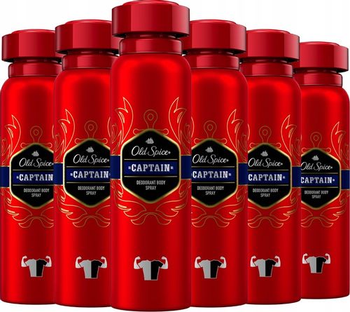 Old Spice Captain dezodorant deo spray 6 x 150ml na Arena.pl