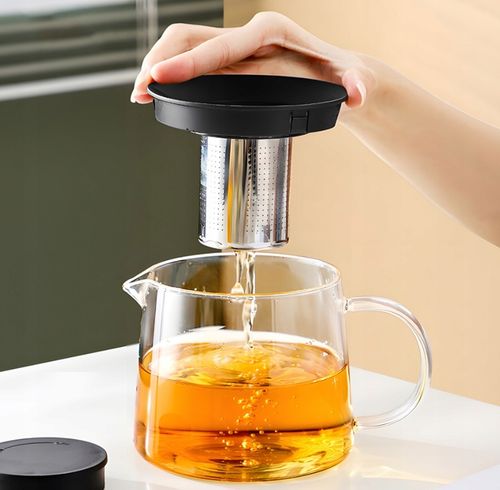 SZKLANY DZBANEK ZAPARZACZ DO HERBATY ZIÓŁ STALOWE SITKO 1,5L na Arena.pl