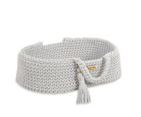 Kosz Mojżesza BOHO bawełniany nosidełko dla lalek - jasny szary