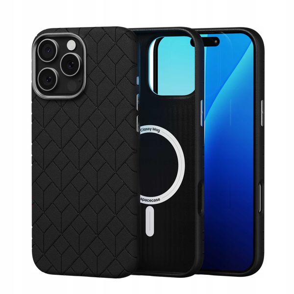 Spacecase Classy Mag Iphone 16 Pro Max Black zdjęcie 2