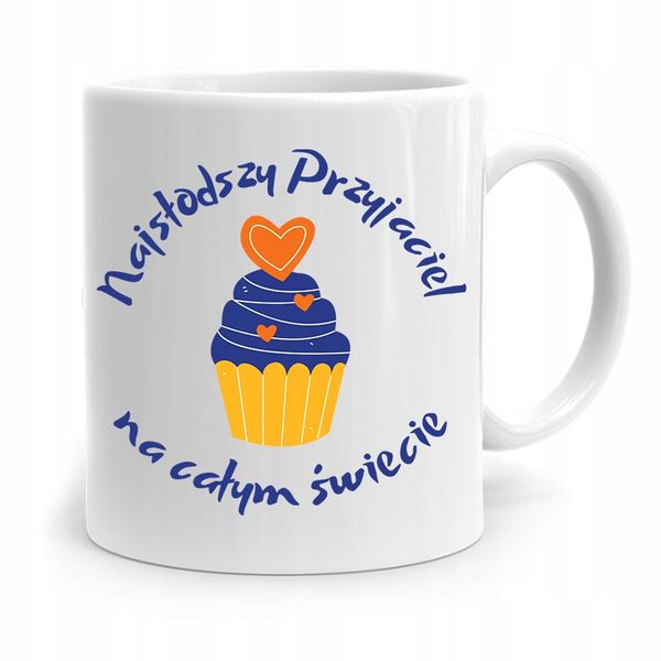 Kubek Prezent Dla Przyjaciela Najsłodsz Przyjaciel Z Nadrukiem Ze Zdjęciem zdjęcie 1