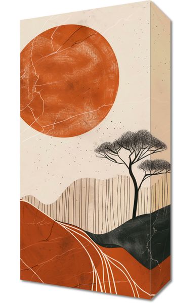 Obraz 20x40cm Afrykański Zachód Słońca zdjęcie 1