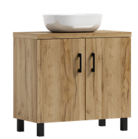 Szafka łazienkowa ROCO 80 dąb craft złoty z umywalką Blanco (W1)