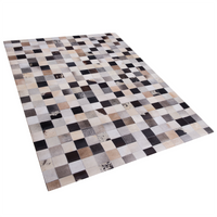 Dywan patchwork skórzany 160 x 230 cm wielokolorowy RIZE