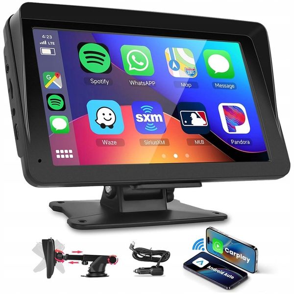 Radio stacja multimedialna do samochodu AUX Apple Carplay Android Auto 7" zdjęcie 1