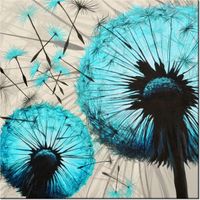 40CM 40CM OBRAZEK DMUCHAWCE BEŻOWYM TLE DRUK PŁÓTNO OBRAZ