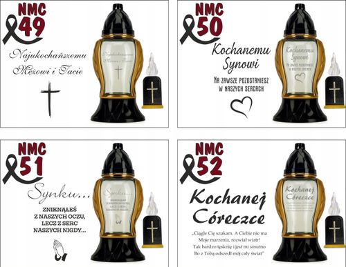 Ozdobny Znicz z Twoim grawerem Napisem Personalizowany dla dziadka na Arena.pl