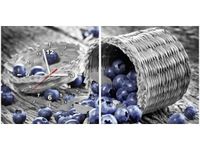 40 80CM ZEGAR 2 ELEM JAGODY ROZSYPCE ŚCIENNY