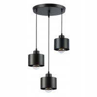 2 x Lampa sufitowa wisząca żyrandol LED 3x E27 oprawa LOFT czarna