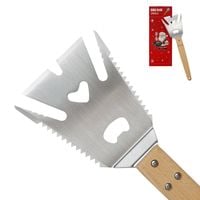 Wielofunkcyjna Szpatułka do Grilla 6w1 Stal Nierdzewna Uchwyt 34cm