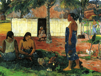 Reprodukcja obrazu Why Are You Angry - Paul Gauguin Rozmiar - 70x50