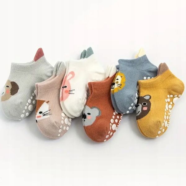 skarpetki niemowlęce w zwierzęta 6pak antypoślizgowe 1-3 lata zdjęcie 2