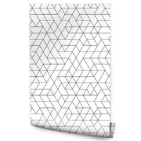 Tapeta Do Salonu Modny Wzór GEOMETRYCZNY Ozdoba