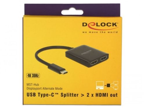Splitter video USB-C -> 2x HDMI 4K czarny na Arena.pl
