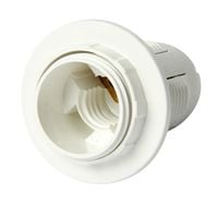 oprawka plastikowa z pierścieniem e14 biała - ex-s9100006