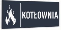 Tabliczka na drzwi KOTŁOWNIA Aluminium ATRACYTOWA NADRUK UV Piktogram