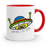 Kubek Czerwony Prezent Dla Syna Nie Z Tej Ziemi Z Nadrukiem Ze Zdjęciem