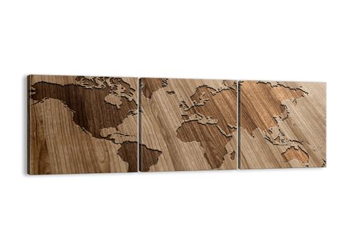 Obraz Na Płótnie - Mapa Kontynent - 150X50 Cm - Ca150X50-3042 na Arena.pl