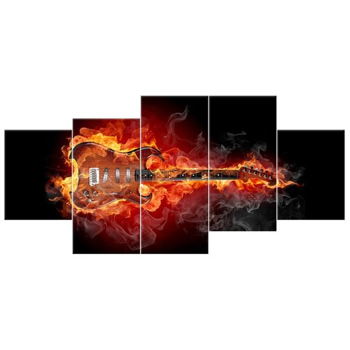 Obraz Drukowany 150X70 Płonąca Gitara na Arena.pl