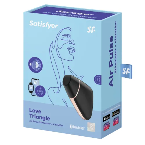 satisfyer love triangle black - model z systemem air pulse i bluetooth na Arena.pl