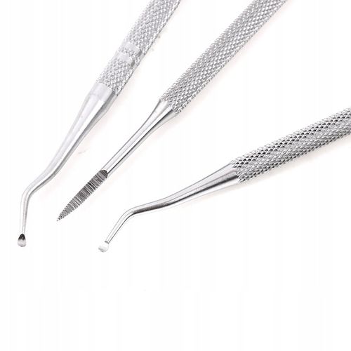 ZESTAW DO WRASTAJĄCYCH PAZNOKCI SONDA PODOLOGICZNA DWUSTRONNA PEDICURE 3SZT na Arena.pl