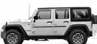 Jeep Wrangler 4D 06-19 Listwy CZARNE Boczne Drzwi