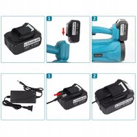 DMUCHAWA DO LIŚCI ODKURZACZ AKUMULATOROWA BEZSZCZOTKOWA 2XAKU 0-19500 rpm