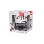 FONDUE DO CZEKOLADY z widelczykami CHOCO DARK 6EL podgrzewacz founde