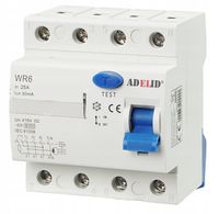 WYŁĄCZNIK RÓŻNICOWO-PRĄDOWY RÓŻNICÓWKA 25A 30mA 3F