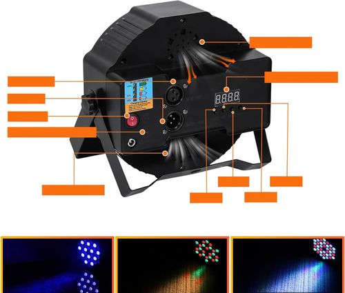 Lampy LED Disco RGB ZQ01104 oświetlenie dyskotekowe 7 trybów zestaw 4 szt. na Arena.pl
