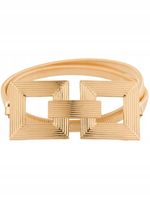 Pasek damski sprężynka 2 kwadraty kolor złoty