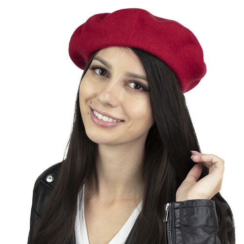 BERET damski FRANCUSKI wełniany ELEGANCKI na Arena.pl
