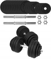 HANTLE ŻELIWNE 2x40 kg gryf Talerze zestaw 80kg