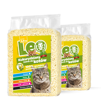Żwirek dla kota LEO Tofu 2x 2,5kg Zapach Kukurydzy Zbrylający Eko do WC