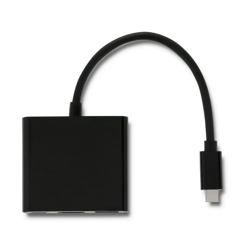 Qoltec Adapter USB 3.1 typ C / HDMI + USB A + USB typ C | Czarny na Arena.pl