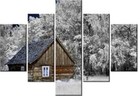 70 100CM OBRAZ 5 ELEM DOM BALI DRUK PŁÓTNO