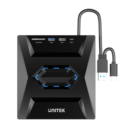 Unitek Nagrywarka zewnętrzna DVD/CD, Hub USB 5Gbps, czytnik kart SD na Arena.pl