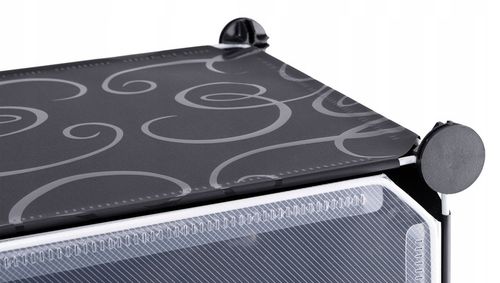 SZAFKA NA BUTY OBUWIE CZARNA MODUŁOWA REGAŁ STOJAK PÓŁKI ORGANIZER na Arena.pl