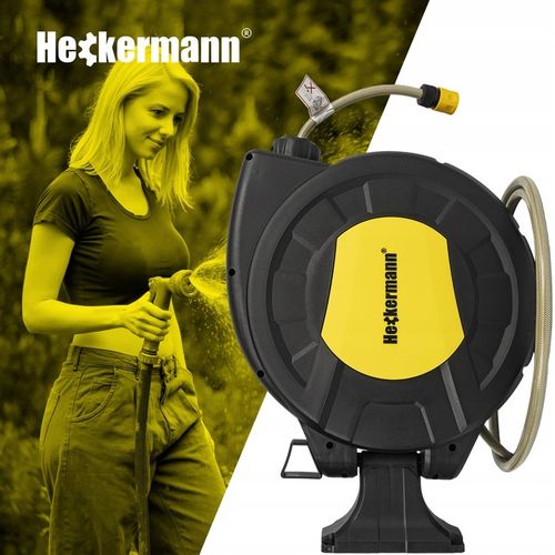 WĄŻ OGRODOWY ZWIJANY AUTOMATYCZNY BĘBEN PISTOLET ZRASZACZ KOŃCÓWKI 27m na Arena.pl