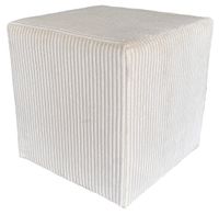 PUFY PUFA kwadratowa 40x40x40 MATERIAŁ velur sztruks EKRI-jasny BEŻ