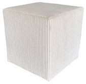 PUFY PUFA kwadratowa 40x40x40 MATERIAŁ velur sztruks EKRI-jasny BEŻ