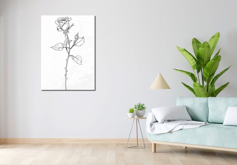 Obraz 70x100cm Kontur Róży zdjęcie 2