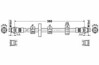 VW Transporter T4 - Zestaw Przewodów Hamulcowych Teflonowych W Oplocie