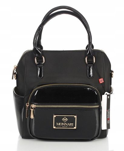 Monnari Czarna torebka listonoszka KUFEREK do ręki i plecak w jednym 3w1 na Arena.pl